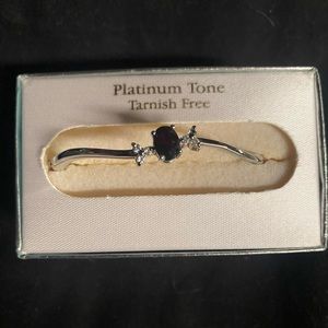Garnet Bangle Bracelet
